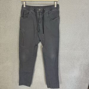 BYLT Weekender Pants Mens‎ S Grey Stretch Ripstop Drawstring Casual